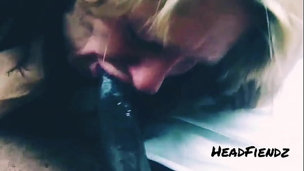 Old blonde whore giving me head in the car