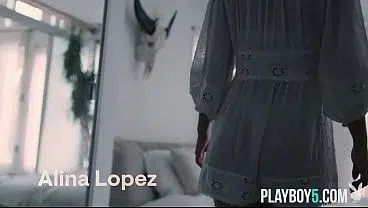 Big ass latina teen model Alina Lopez strips solo for Playboy