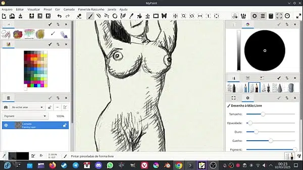 Drawing and Painting Beautiful Body Hot Woman Sexy