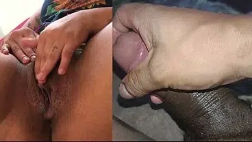 Gozando na vídeo chamada com essa gostosa