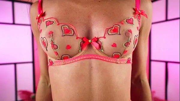 Love Heart Print Lingerie Try On – Hannahjames710