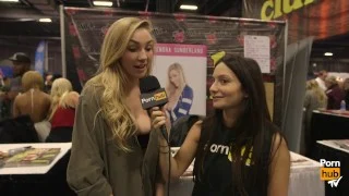 Mia Malkova & Kendra Sunderland at eXXXotica 2015 with Pornhub Aria