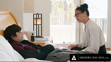 MODERN-DAY SINS – Sexy Sympathetic Teacher Makes Cum An Injured Teen Who Can’t Masturbate