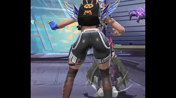 Pra deixar qualquer jogador de free fire doido de tesão, apreciem a delícia que é uma personagem gostosa, toda apertadinha e rebolando deliciosamente kkkk