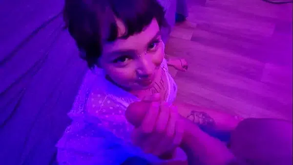 Cute Alt Teen fucks lucky guy and ends with her mouth filled with creamy cum! free