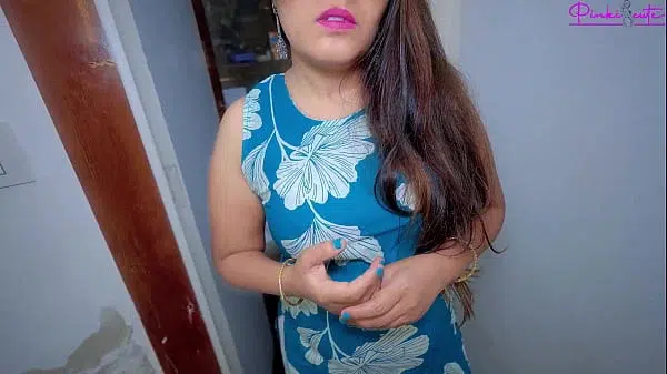18  Desi Village big boobs stepsister convinced for shoot Nude Sex video and Fucked by stepbrother in Clear Hindi Audio.