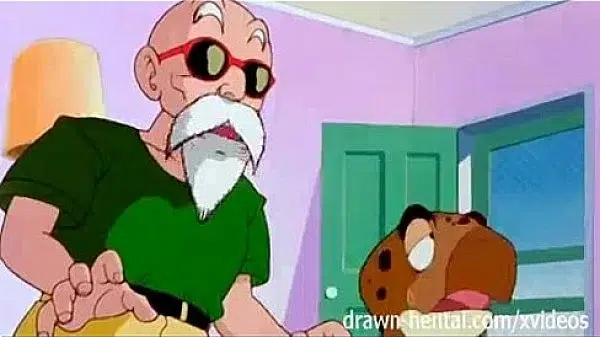 Dragon Ball Roshi and Goku fuck Bulma