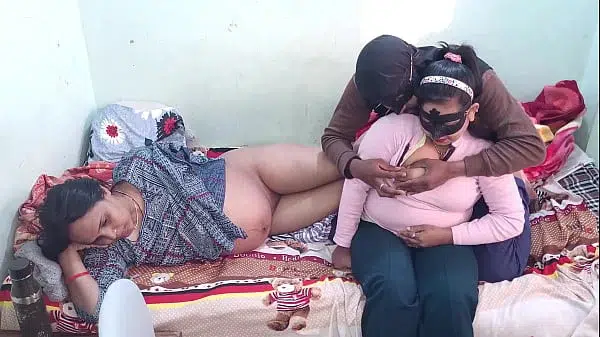 Young Sasur fucked Both Bahus in threesome desi Hindi Audio
