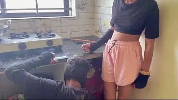 Indian bhabhi got fucked by husband in the kitchen homemade sex video