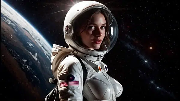 Sex in Space. Fucked her pussy and ass. Space Creampie , Cum flows out of pussy [AI Generated]