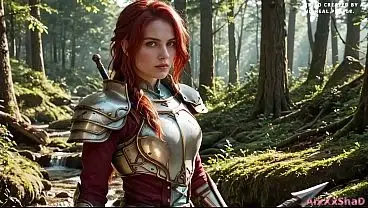 Sex with a beautiful Warrior Girl, she loves anal sex and Cum that fills her (AI-Generated) AixXxShaD