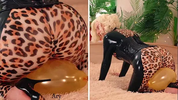 sexy MILF in tight shiny clothes having fun and teasing you free xxx video